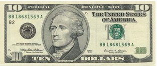 Десять долларов США (аверс), 10$