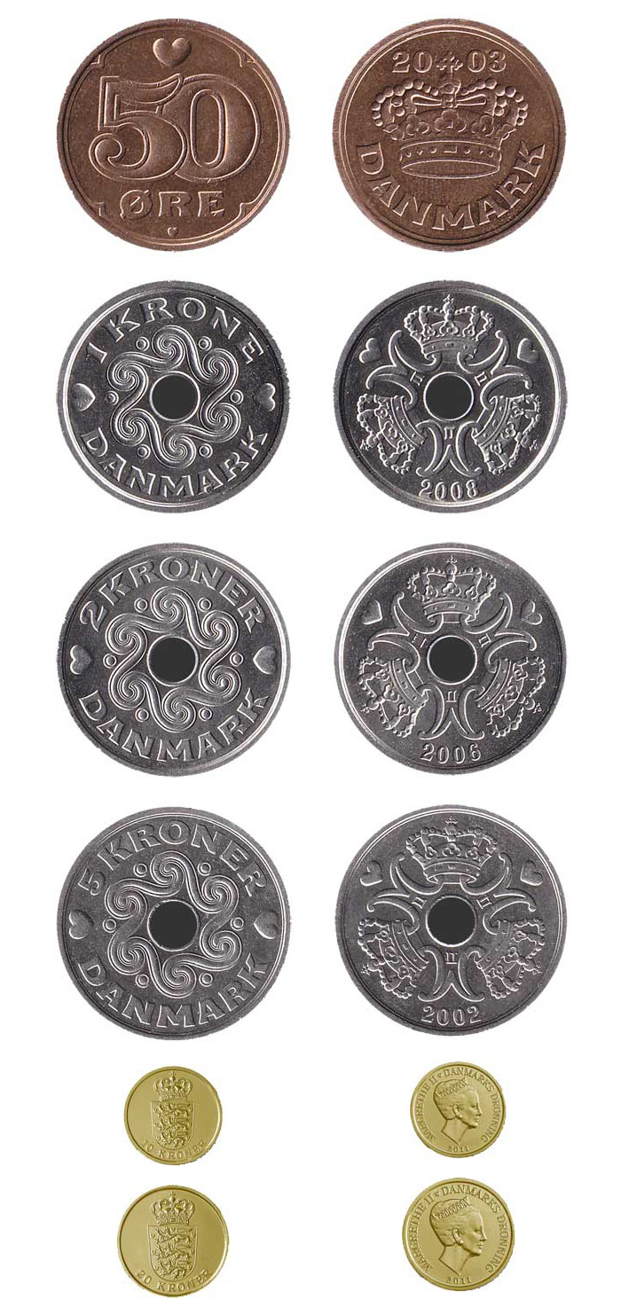 Фотографии монет Дании